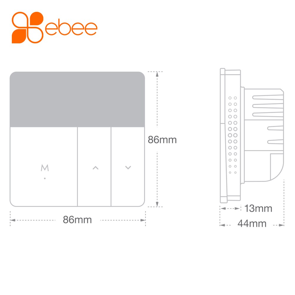 EBEE Tuya WiFi Thermostat for Underfloor Electric Heating Cable Film System Works With Google Home Alexa