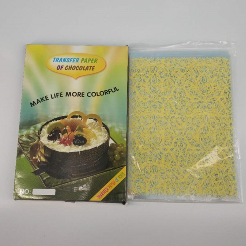 Udskrivning af chokoladeoverføringsark til kagedekoration spiseligt papir de transferencia de chokolade glutinøst risoverførselspapir