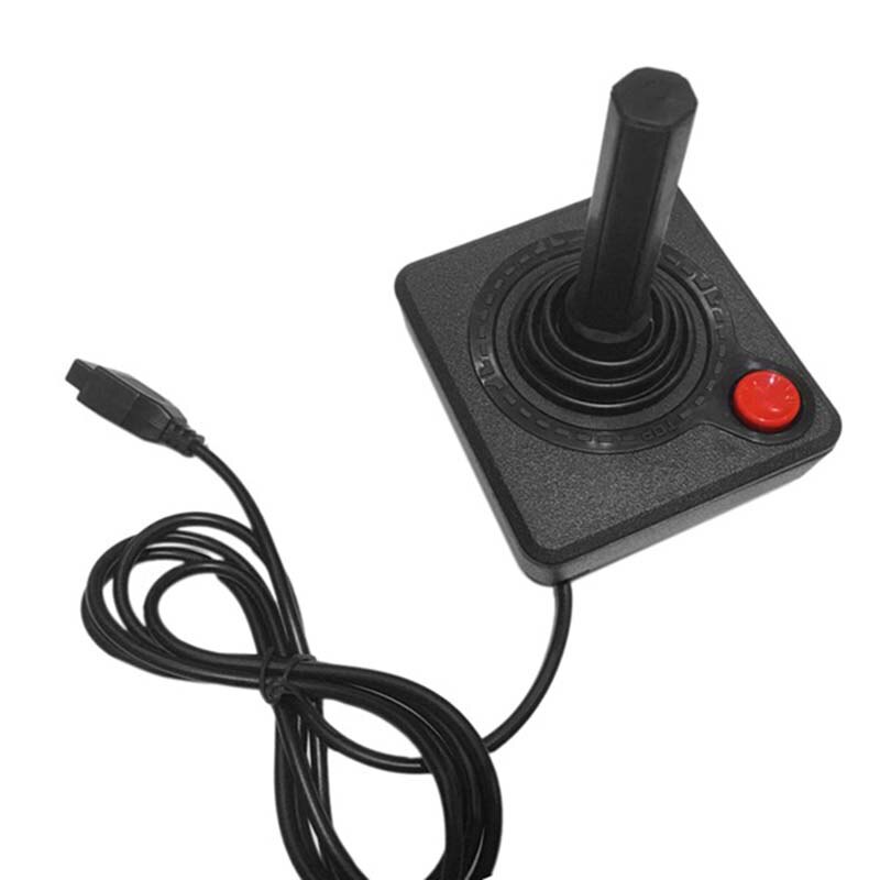 2Pcs Gaming Joystick Controller for Atari 2600 Game Rocker with 4-Way Lever and Single Action Button Retro Gamepad