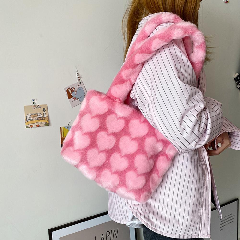 Plush Soft Underarm Shoulder Messenger Bag Shoulder Fluffy Casual Soft Crossbody Bags Women Totes Bags Clutch Bag: N