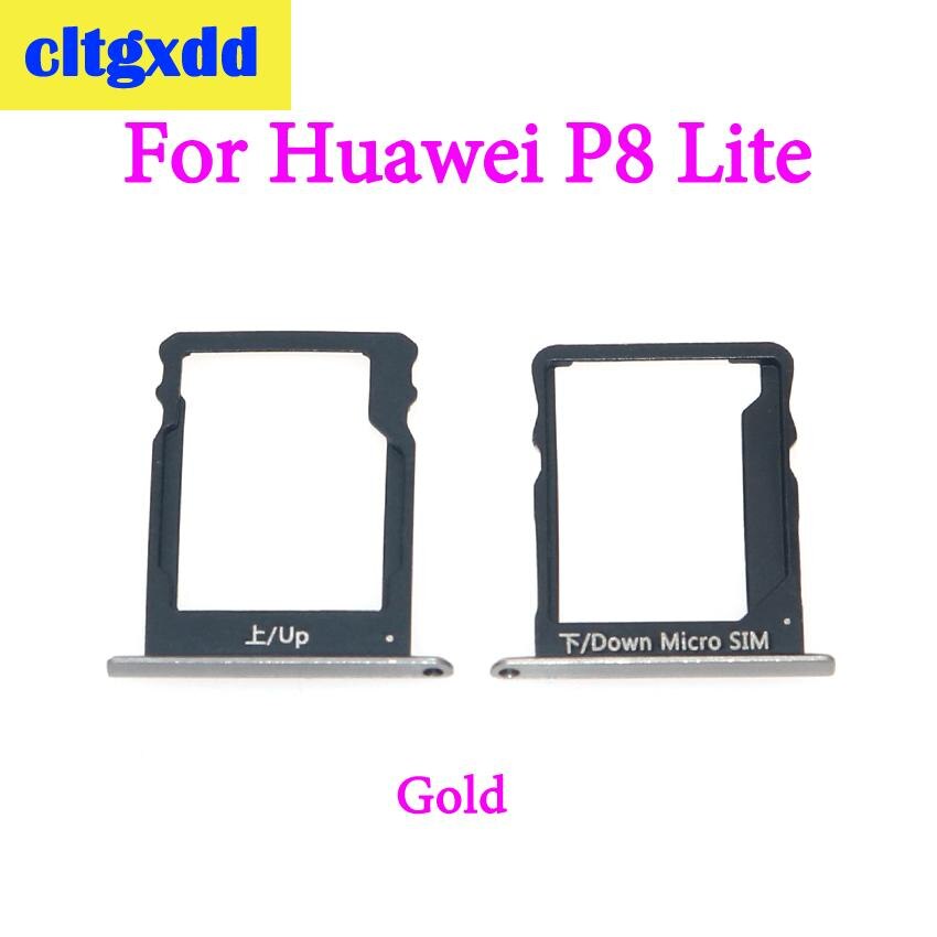 cltgxdd 1Set For Huawei P8 Lite SIM Card Tray and Micro SD Card Tray Slot Socket Adapter Repair Replacement Parts