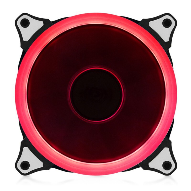 Computer 120mm LED Fan 120 MM Fan Ring Guide Light Blue Red Green: Red