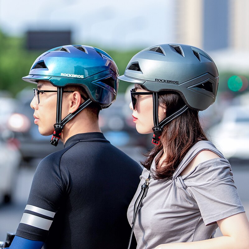 Rockbros Ultralight Stad Fietshelm Mannen Vrouwen Integraal Gegoten Motocycle Elektrische Fiets Veiligheid Hoed Racefiets Fietshelm