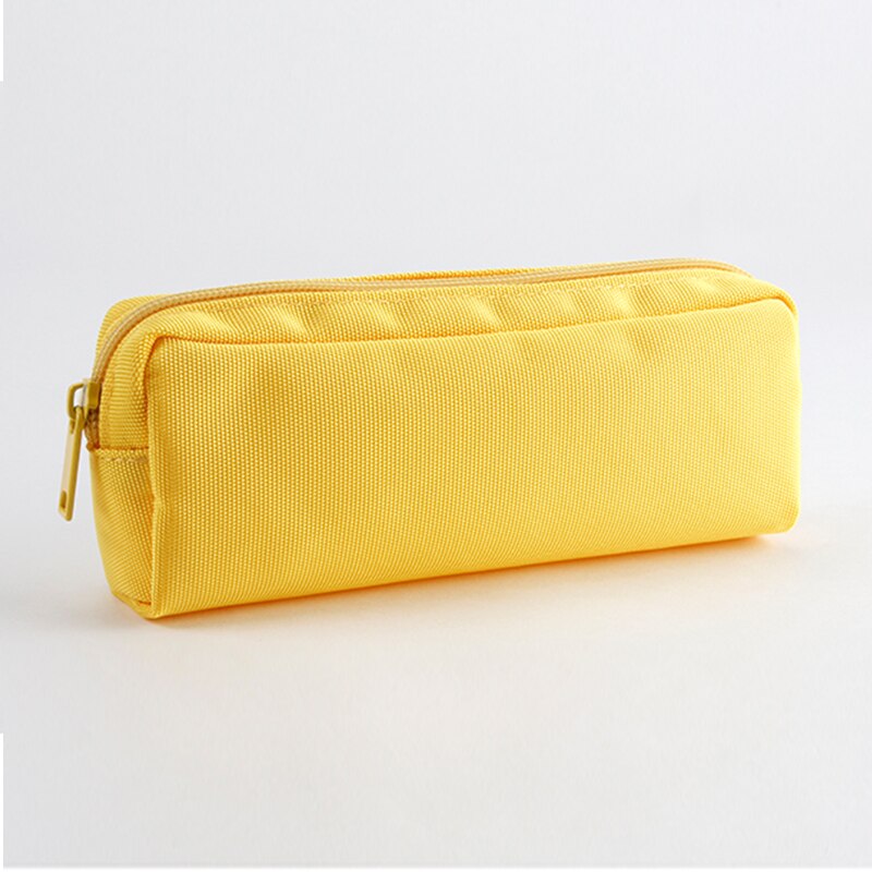Pencil case female simple large capacity male pen case student cute stationery bag ins tide girl stationery box: Yellow