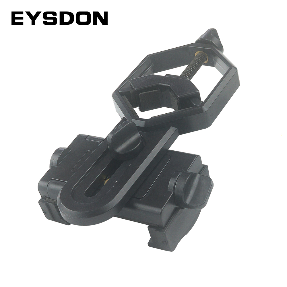 EYSDON Adaptador de fotografía universal para teléfono inteligente Soporte de plástico ajustable de 22-45 mm para telescopio, binoculares, monocular, microscopio