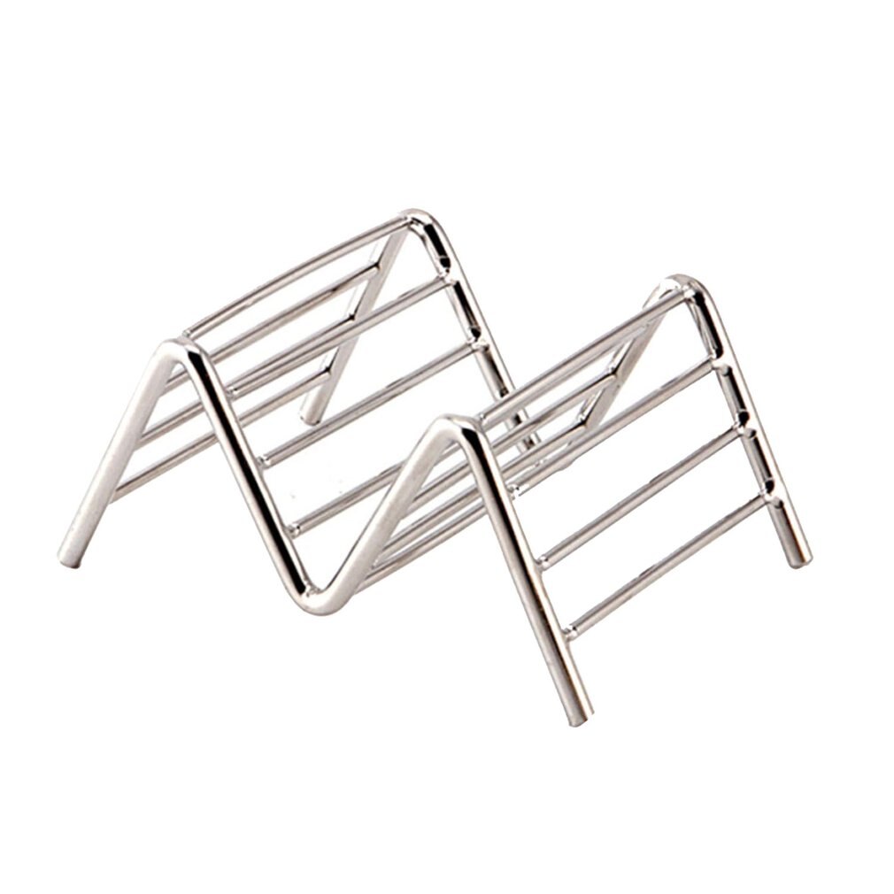 Wave Shape Stainless Steel Holders Rack Food Hard Stand Display Holds Kitchen Restaurant Tools Corn Roll Holder: 04