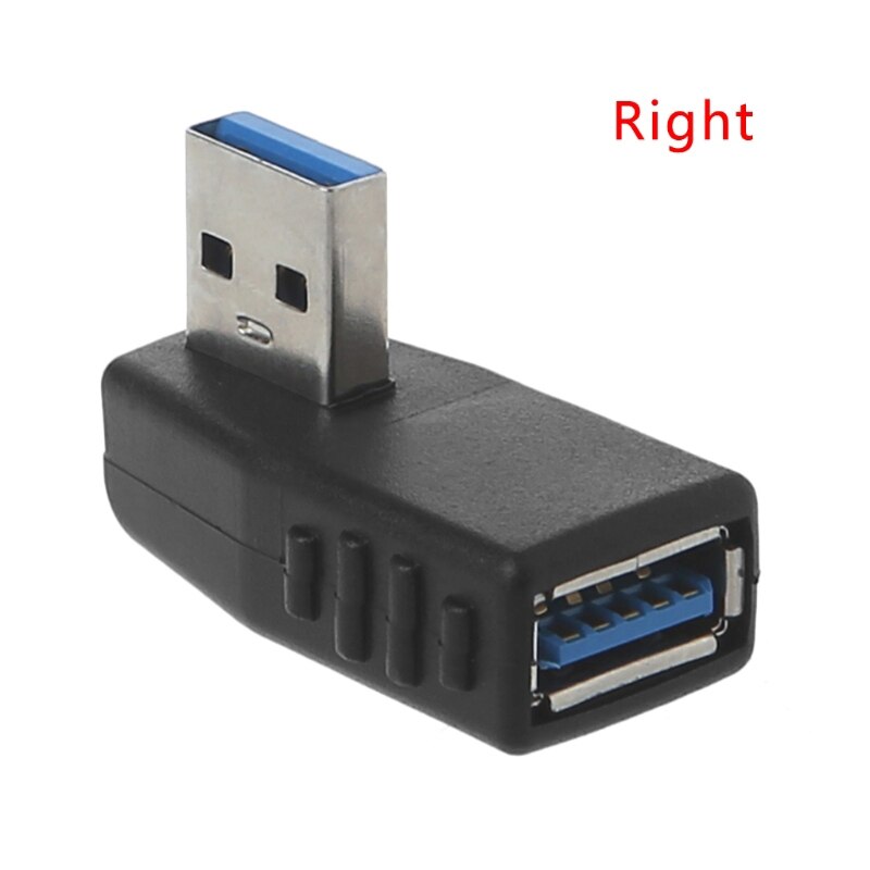 Data Transfer Splitter 90 Degree Left Right Angled USB 3.0 A Male To Female Adapter Connector For All Devices: to Right