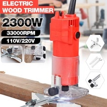 33000RPM 2300W Woodworking Electric Trimmer Wood Milling Engraving Slotting Trimming Machine Hand Carving Machine Wood Router To