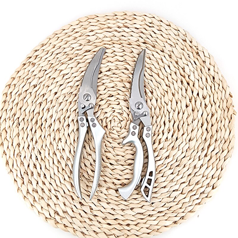 Kitchen Powerful Chicken Bone Scissors Chicken Duck Fish Cutter Shears Stainless Steel Scissors Scale Clean Cook Scissors Knife