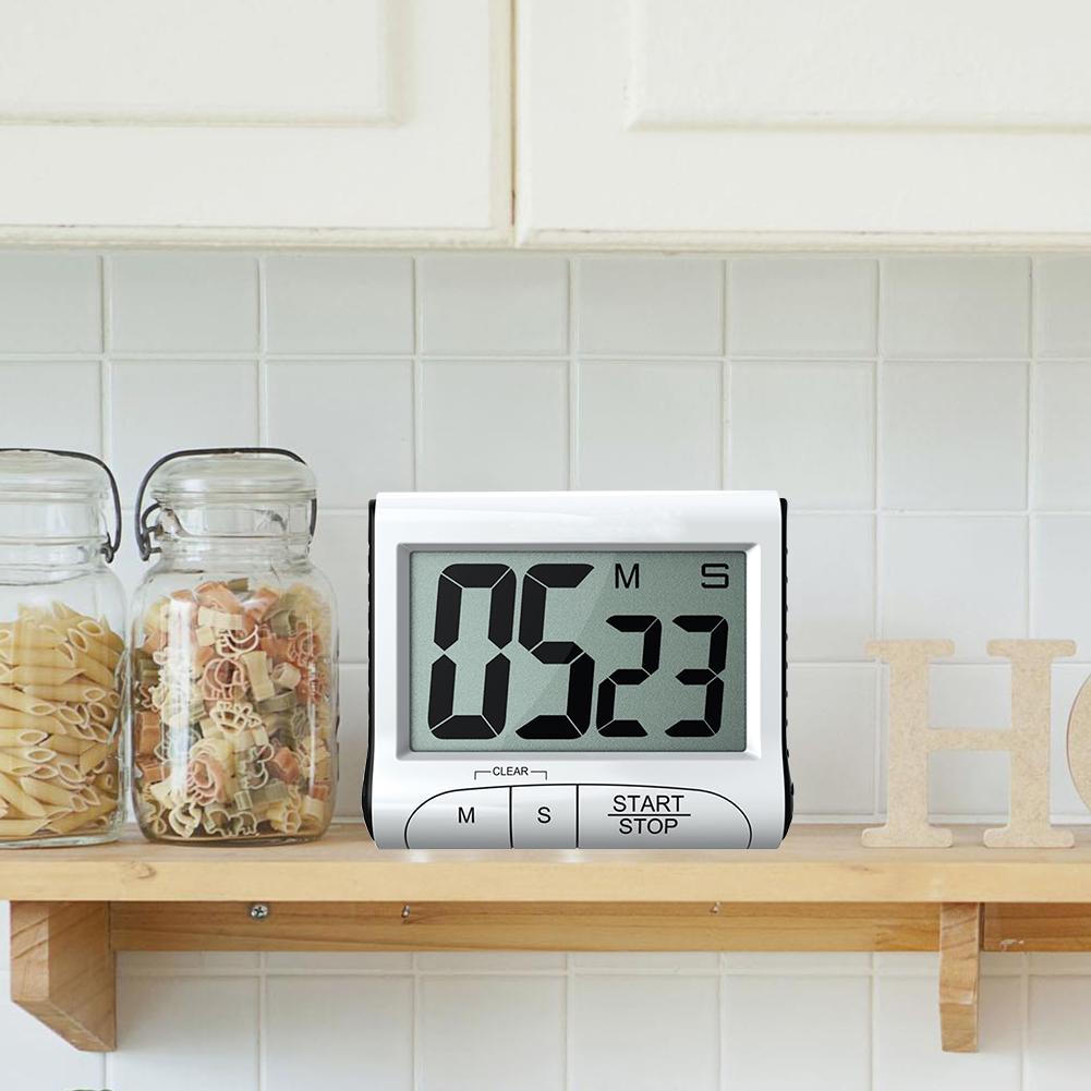 Kitchen LCD Digital Timer Alarm Clock Magnet Cooking Count Up Plastic Saves Space Countdown Alarm