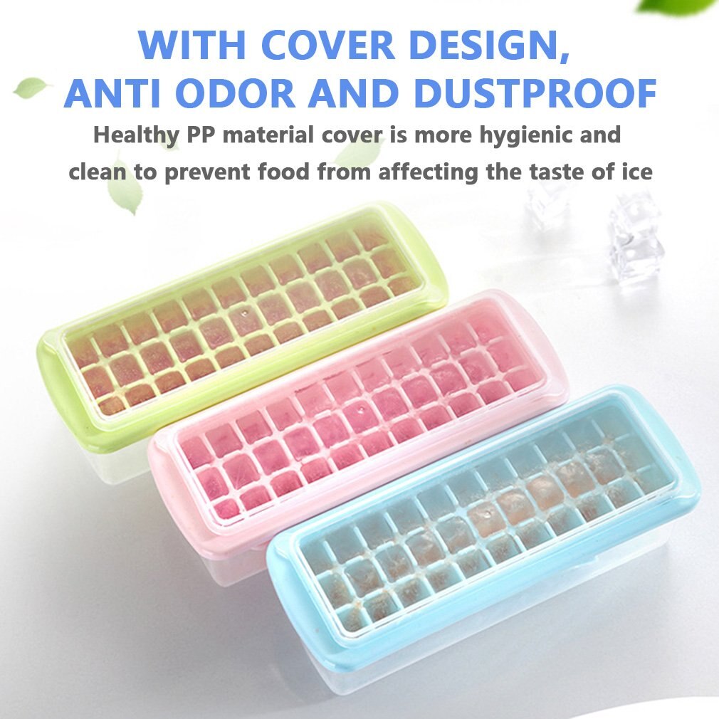 Baby Food Box Ice Grid Ice Tray 33 Grid Anti Overflow Mould Suitable For Freezers Cocktail Whisky Baby Food