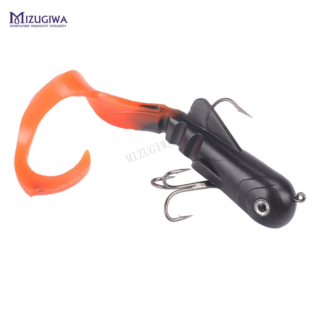 MIZUGIWA-señuelo blando para pesca, cebo blando Zabder, sábalo de agua dulce, aparejos de pesca, Bulldog, Lucio, Leurre grueso, sábalo Souple: Rojo