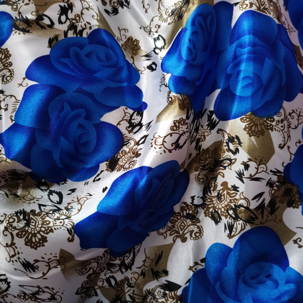 Rose print satin stof sko foring cap bånd indpakning scene tøj stof