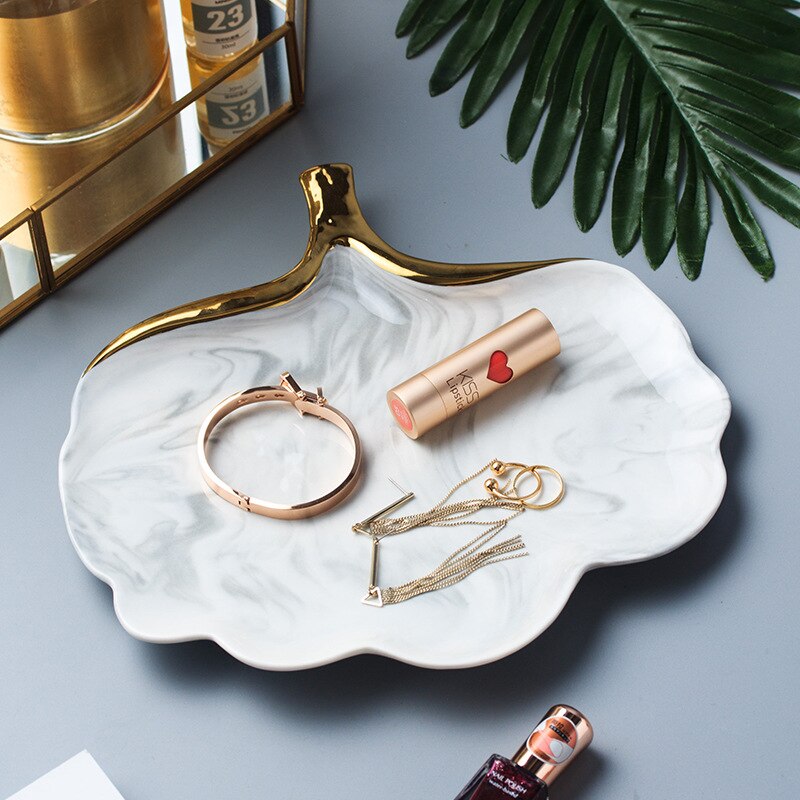 Eenvoudige Gloden Marmer Keramische Schotel Soep Rijstkom Salade Sieraden Opbergvak Decoratieve Servies YHJ021104