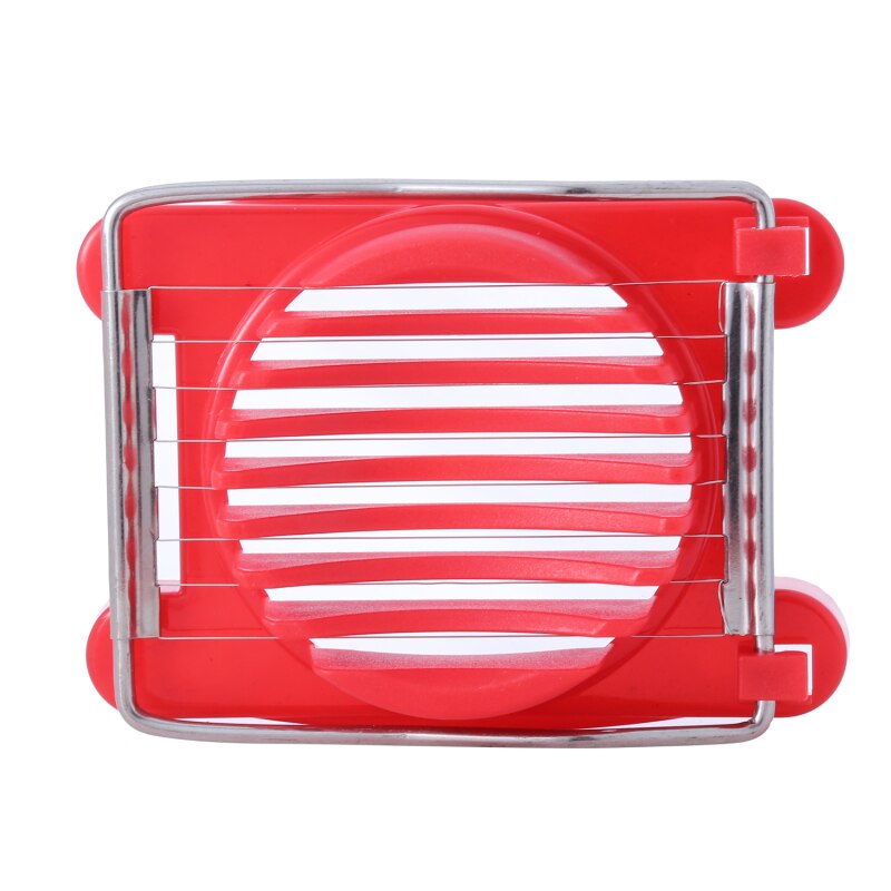 Multifunctionele Cut Keuken Egg Slicer Sectioner Cutter Mold Flower Edges Keuken Accessoires Egg Shaper 3 Kleuren: red