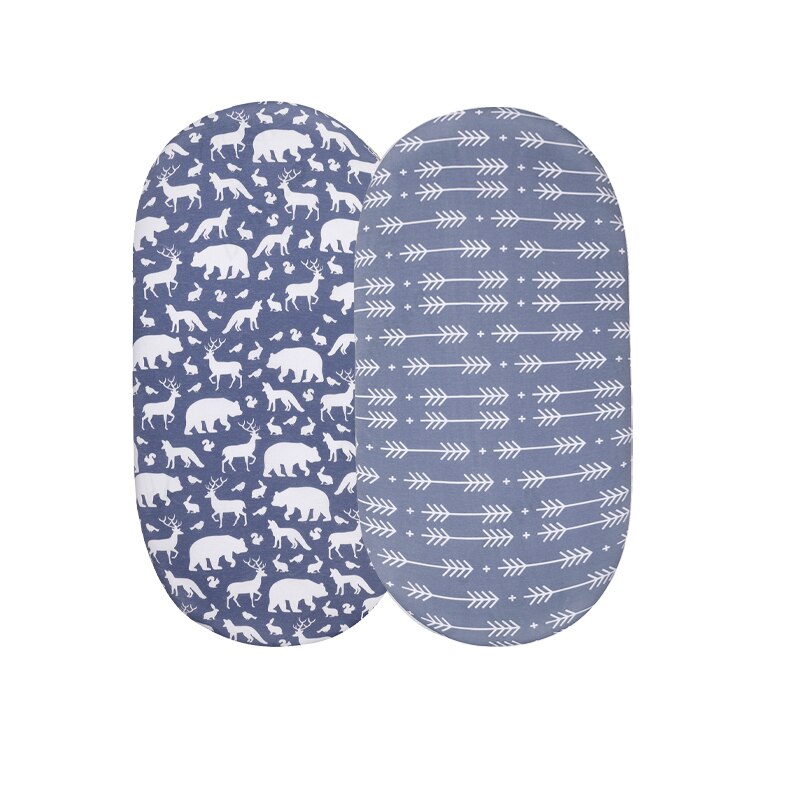 Bassinet lagen super stretch monteret vugge pasform lagner til bassinet pads/madras, til drenge piger, unisex, ultra blød 82*41cm: Zld 20021