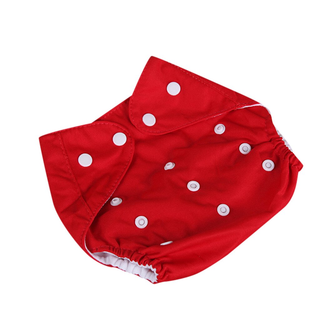 Baby kid Newborn Reusable Nappies Adjustable Diaper Washable Cloth Diaper: Red