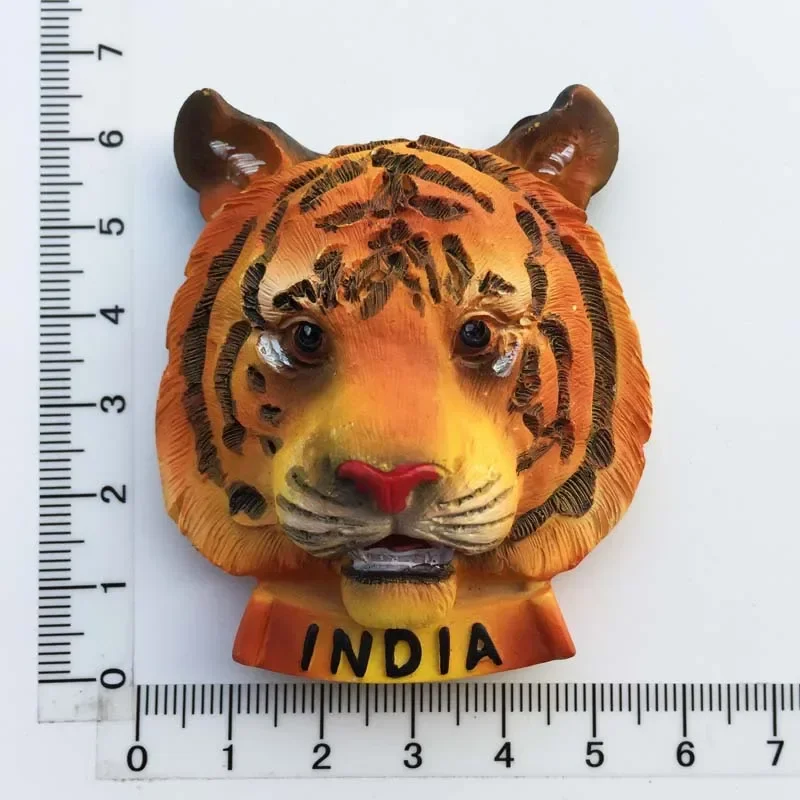 India Koelkastmagneet Toerisme Souvenir Rajasthan Bangalore 3D Hars Geschilderd Ambachten Magneten voor Koelkasten Sticker Home Decor: Oranje