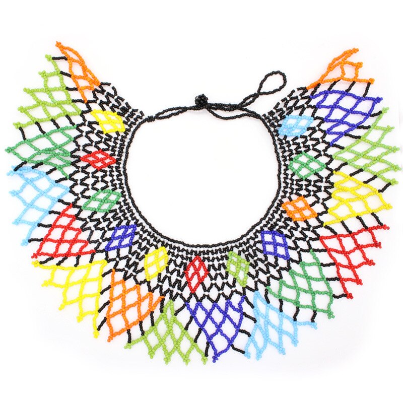 Handmade Long Tassel Colorful Miyuki Beading Necklace Bohemian Style Summer Vacation Beach Wear Jewelry Chic Necklace