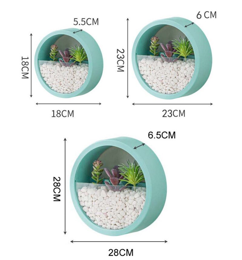 Moderne Ronde Ijzeren Muur Vaas Container Thuis Kamer Opknoping Mand Bloempot Muur Decor Vetplant Planter Tuin Vaas
