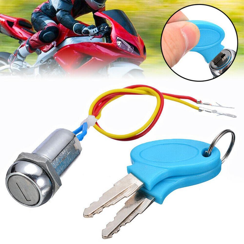 1 set 2 contactschakelaars slot scooter fiets voor elektrisch systeem motorfiets bromfiets dolfijn contactsleutel schakelaar elektrisch deurslot
