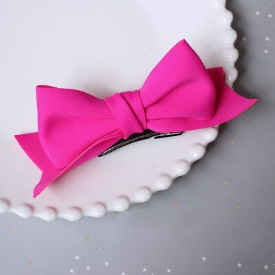 SchöNe Haar Clips Für Baby Mädchen Frühling Haar Zubehör Frabic freundlicher Kleinkind Haar BöGen Haarnadel Prinzessin Haarspange Art 9 Farben: Rose verrotten