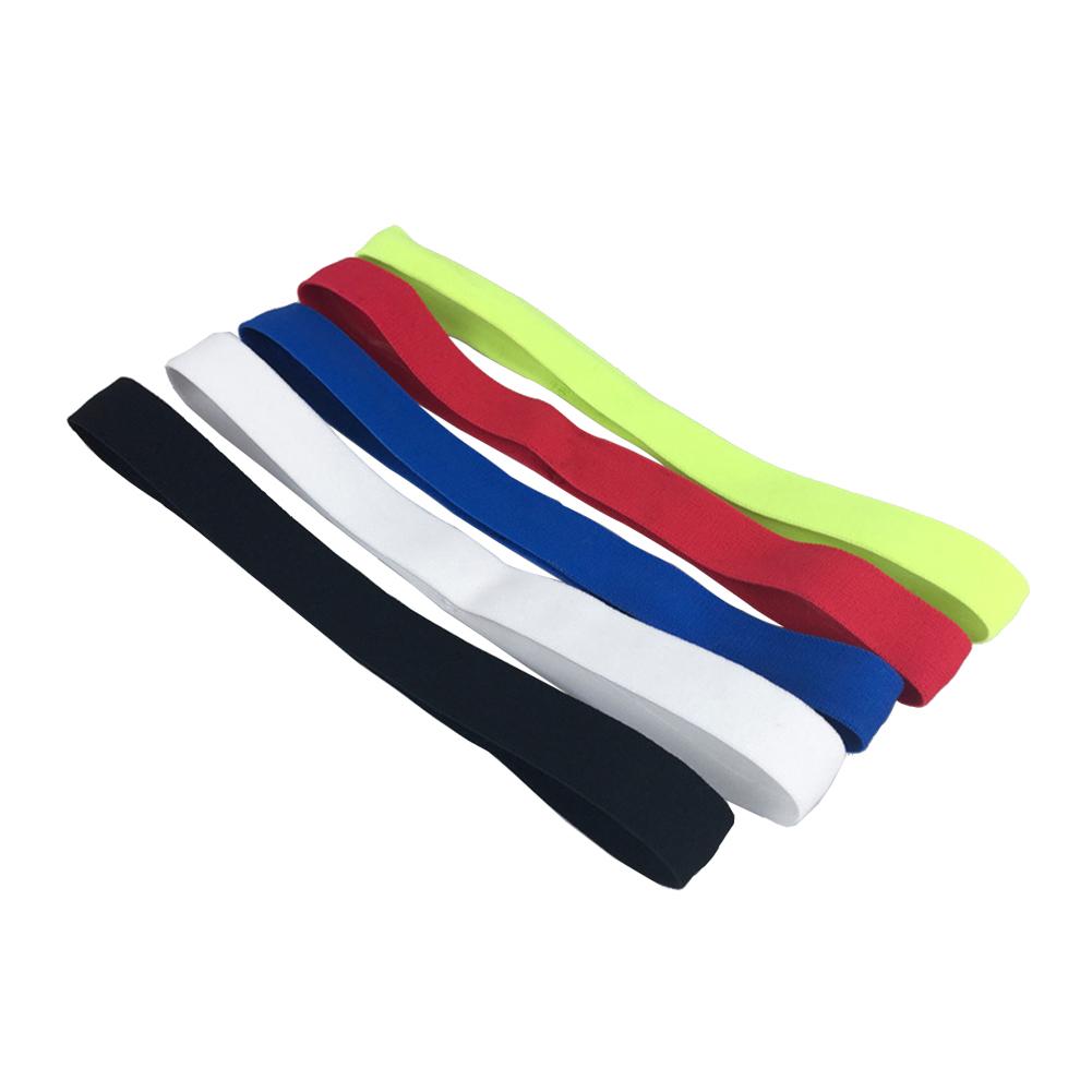 Mænd og kvinder sved sport pandebånd til fitness silikone anti slip elastisk svedbånd hårbånd sort hvid rød blå og grøn farve