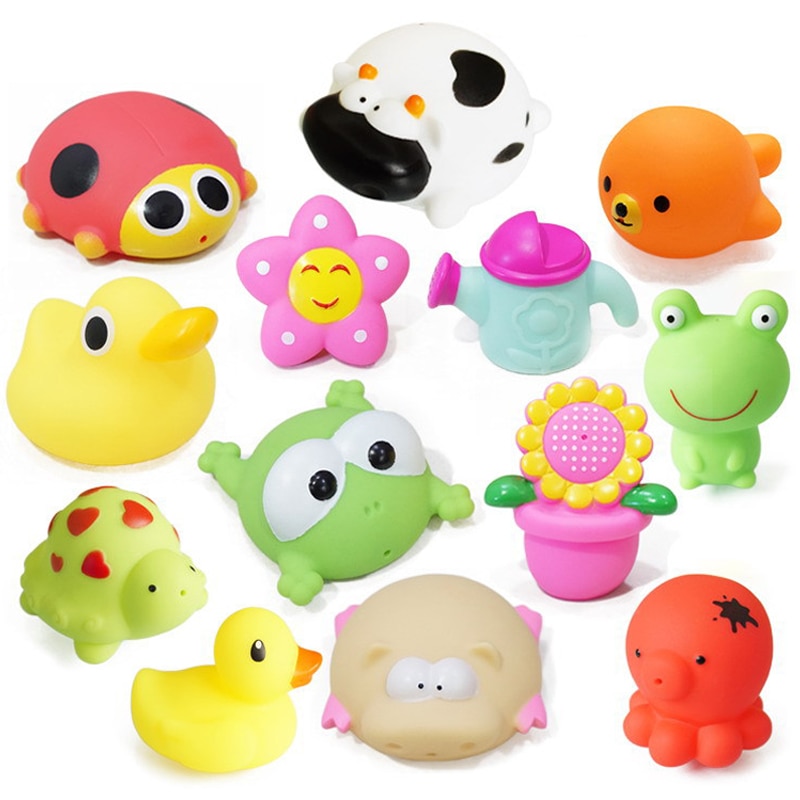 1 Pcs Giocattolo Del Bagno Del Bambino Animali Nuoto Giochi D&#39;acqua Colorate In Gomma Morbida Galleggiante Acqua A Spruzzo Giocattoli Da Bagno per Bambini Da Bagno gioco