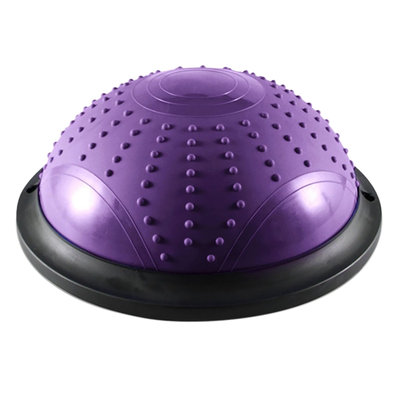 Half Yoga Bal Balance Trainning Ball Met Weerstand Bands Air Dome Balance Ball Voor Body Home Gym Workouts Fitness: Paars