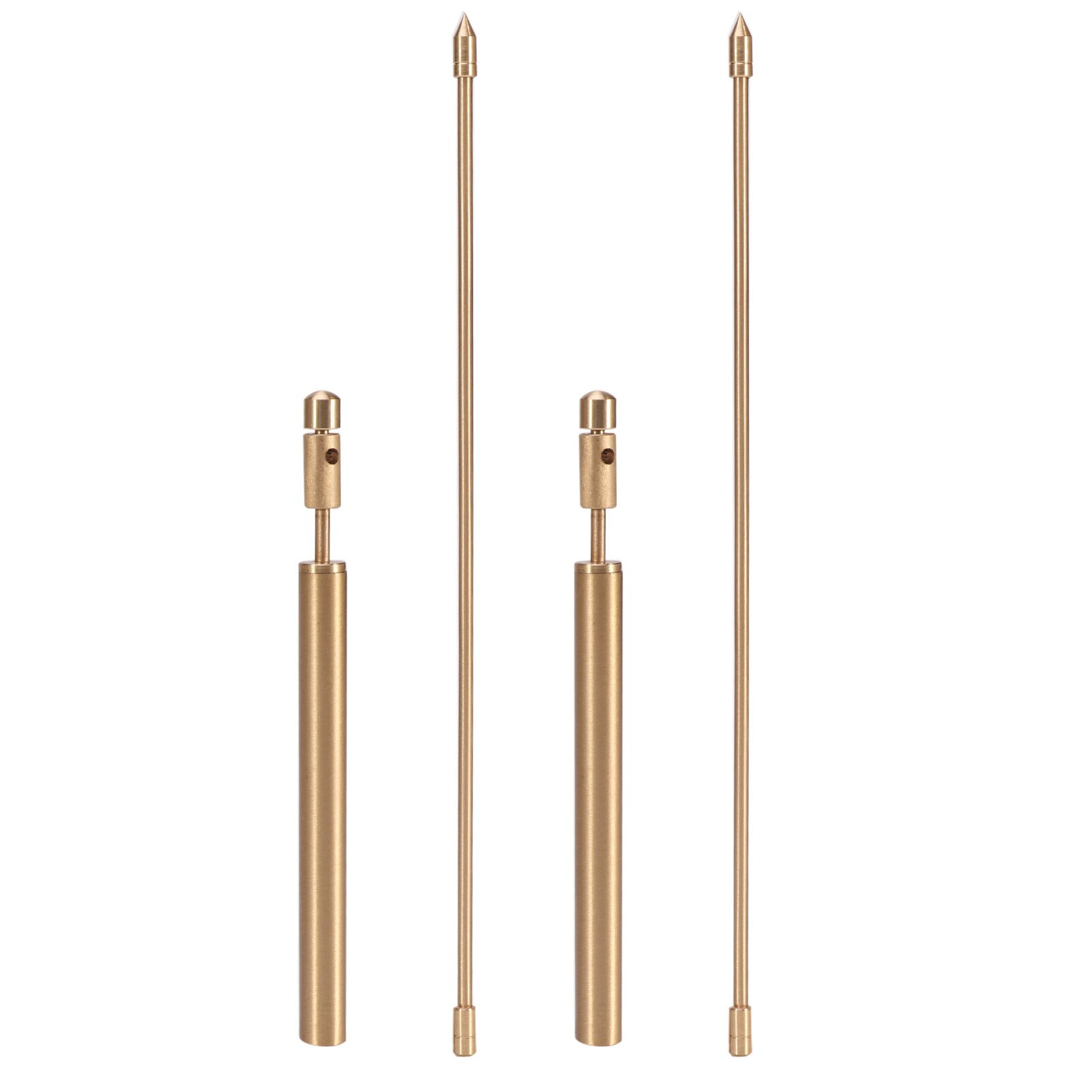 1pair Outdoor Dowsing Rod Copper Water Witching Dragon Seeking Energy Portable Adjustable Detector Flexible Detachable Tool