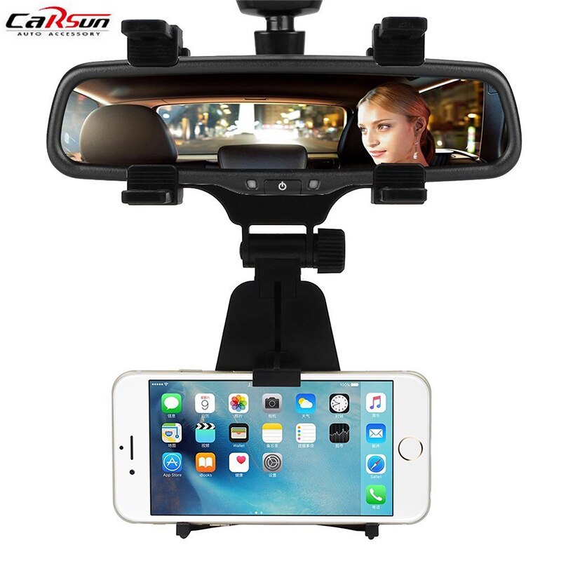 Car Rear View Mirror GPS Phone Holder Mount Multi Functional car accessories Cell Phone Stand Bracket Tablet Phone Holder