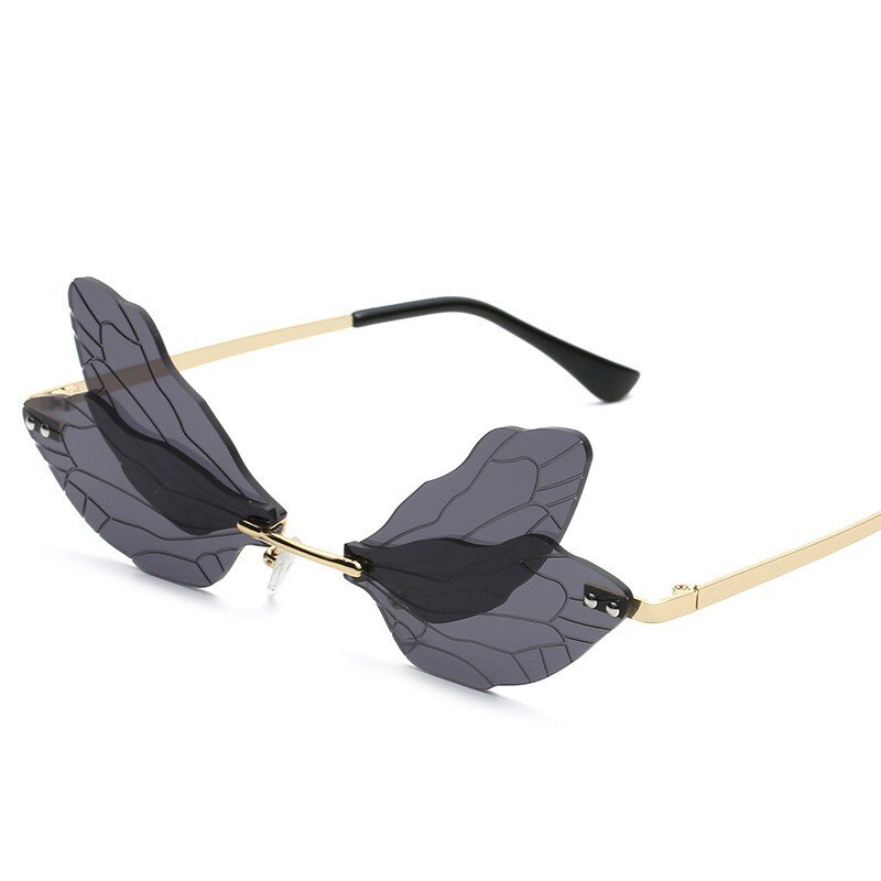Gafas de sol sin montura para hombre y mujer, lentes transparentes de estilo Retro, con gradiente, a la: 01