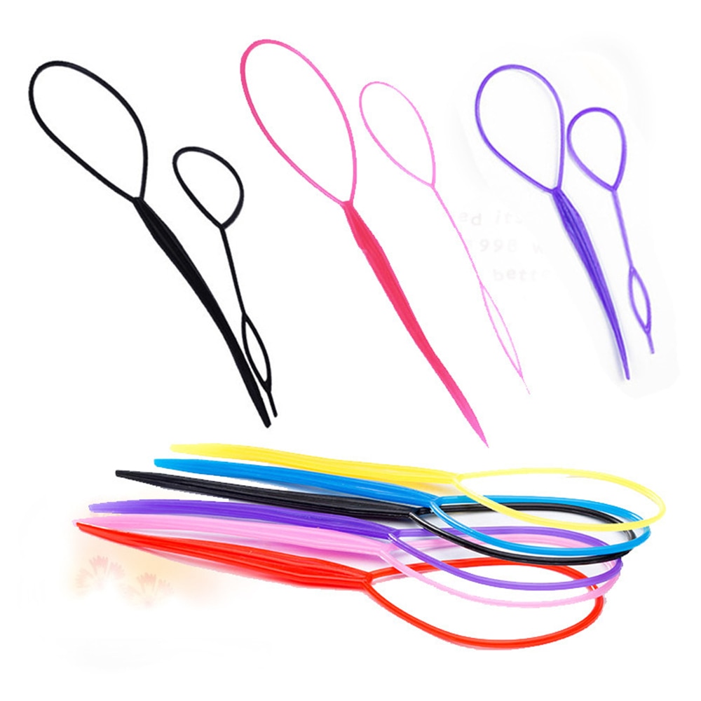 Herramienta mágica Simple de peinado, accesorios de plástico para trenza de cabello, herramienta de maquillaje, coleta Popular, creador de peluquería, 2 uds.