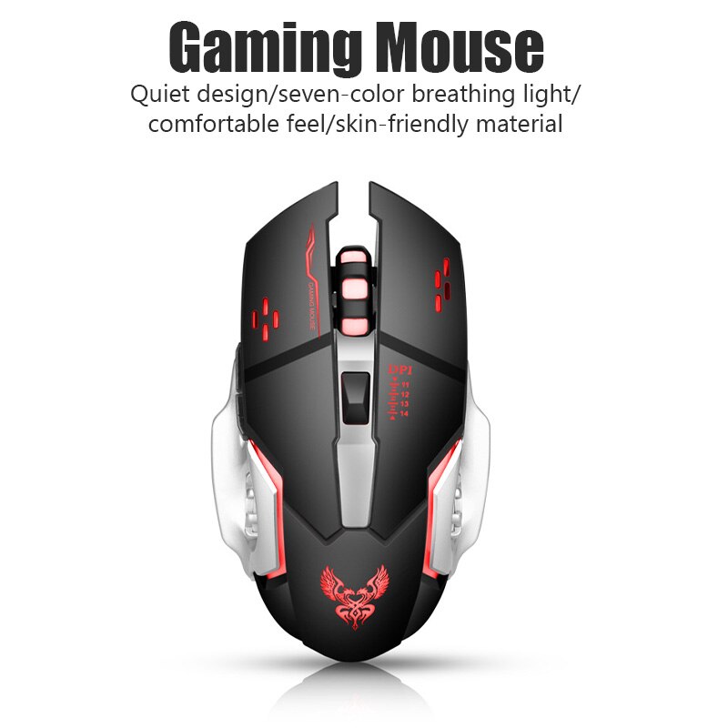 2.4g USB Wireless Bluetooth Mouse For PC Computer Mouse Gamer Backlight Rechargeable Silent Mechanical Gaming Mouse For Laptop