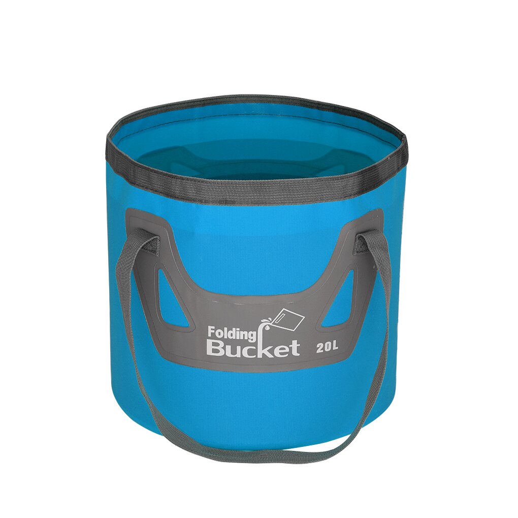 20L Waterdichte Water Zakken Vissen Opvouwbare Emmer Draagbare Emmer Water Container Opslag Carrier Bag: Blue