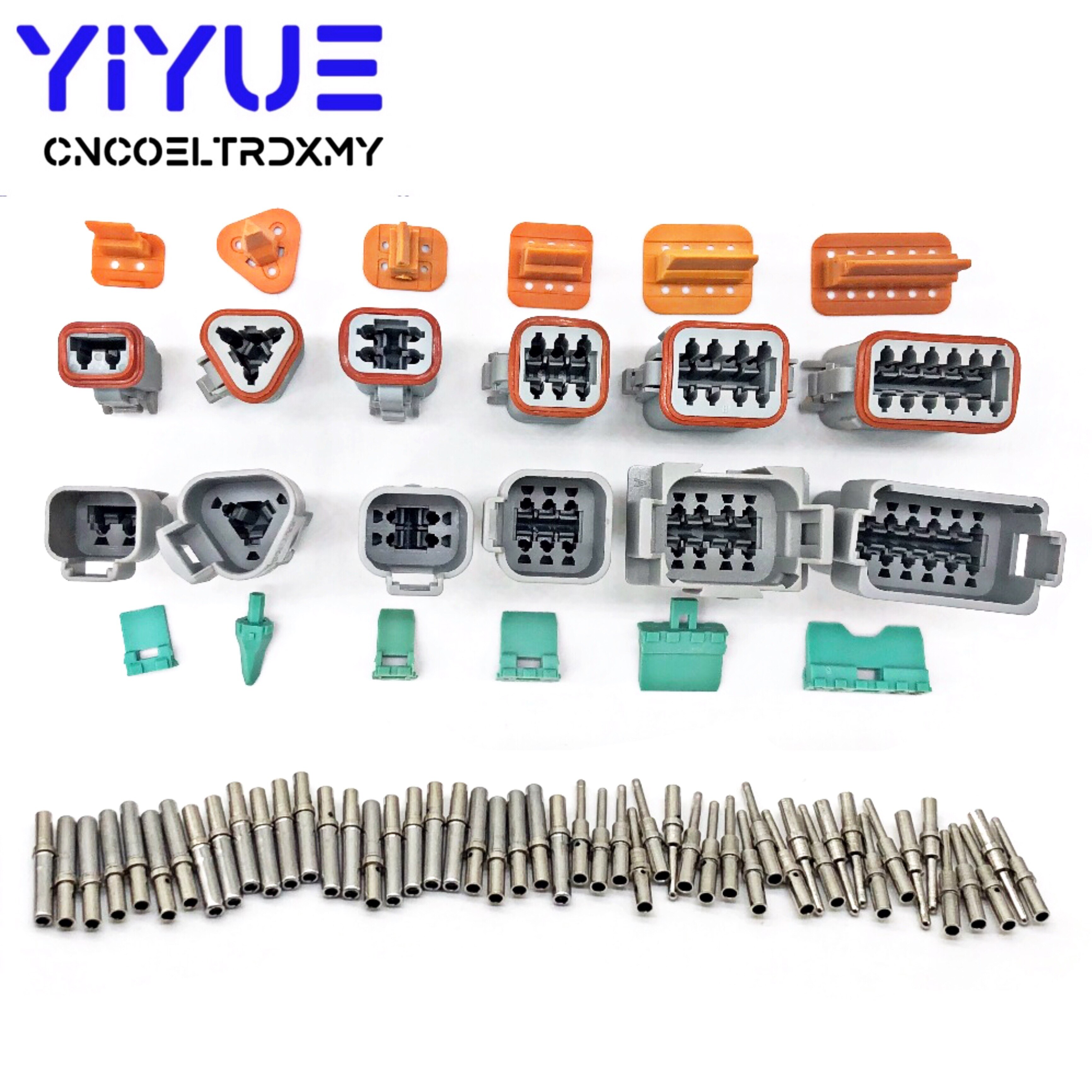Deutsch DT 2-12 mit Solide Pins Wasserdichte Elektrische Draht Stecker stecker Kit DT06/DT04 2/3/4/6/8/12 Pin 22-16AWG