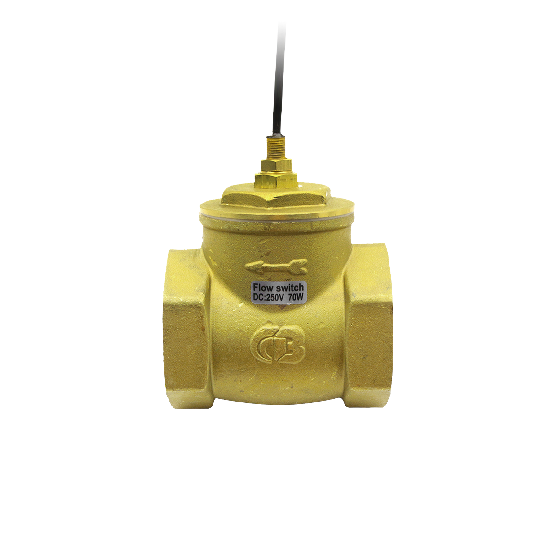 DN50 Baffle Copper Brass Water Level Float Switch Solenoid Valve Reed Switch Flow Sensor Flow Switch SEN-DB50