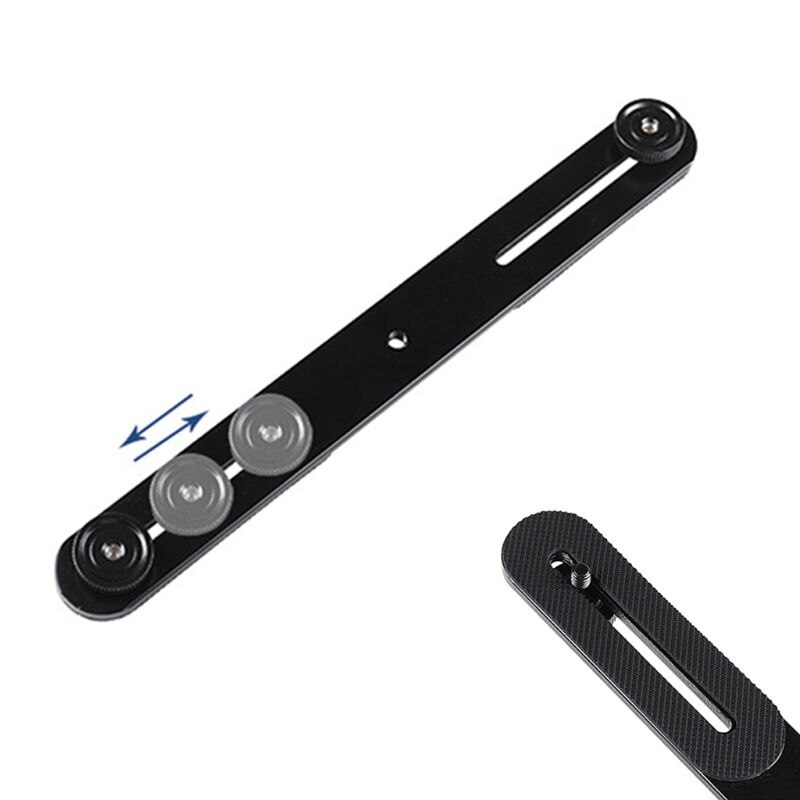 Soporte tipo rótula para Flash Dual Universal, con 2 tornillos adaptadores de 1/4 pulgadas para trípode de estudio, soporte de luz, cámara Digital SLR con tornillo de 1/4 pulgadas