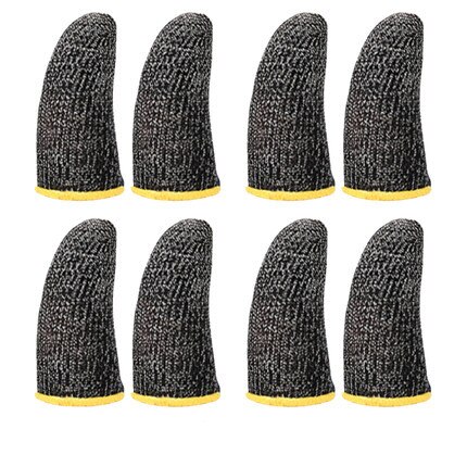 2 Stuks Vinger Handschoenen Zweet Proof Niet-Kras Ademend Gevoelige Touch Screen Gaming Vinger Babybedjes Sleeve Cover Voor Mobiele game: 4 Pairs