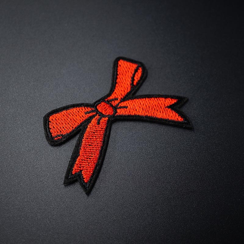 Boog Size: 4.0x5.5 cm Iron On Patch Naaien Op Geborduurde Applique Naaien Kleding Stickers Kledingstuk Kleding Accessoires Patches
