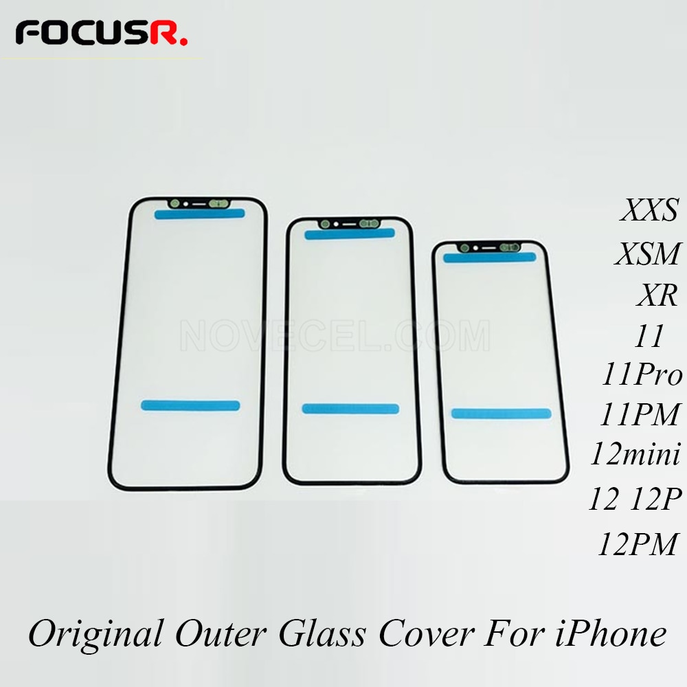 Original LCD Touch Screen Outer Glass Cover Glass Lens Replacement For iPhone X XSM 11ProMax 12 Pro Max Mobile Phone Touch Panel