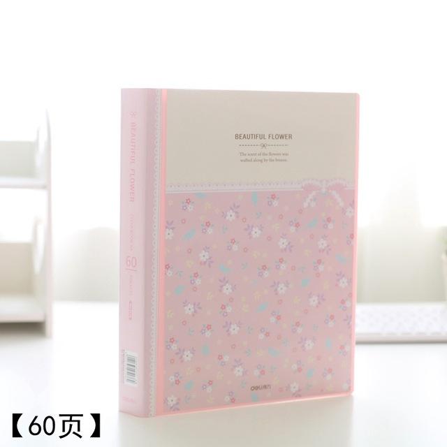 Delicatessen mooie bloemenpapieren organizer map etui pakket school 30/40/60/80 pagina's  a4 mapjes: 5176- roze