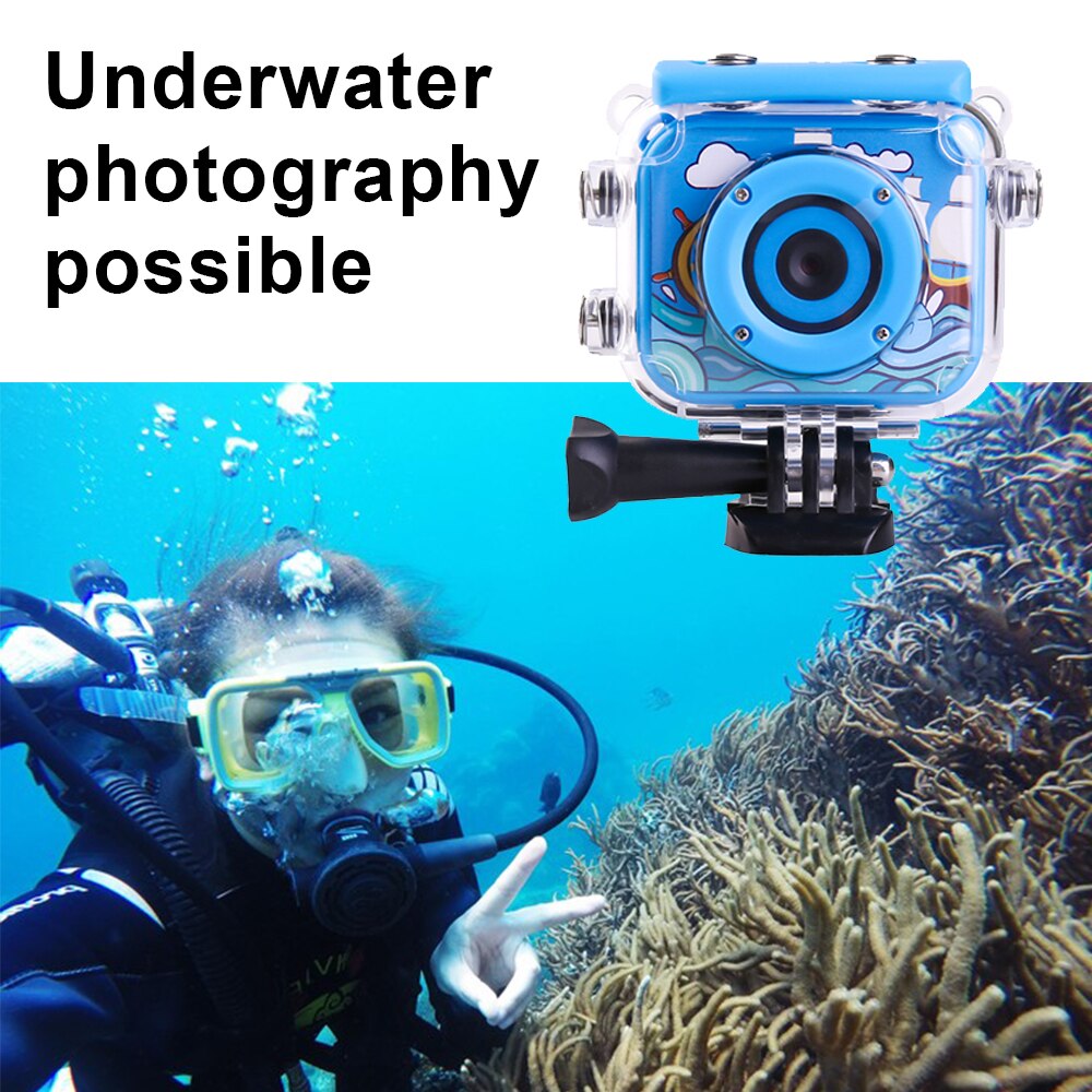 Capsaver fotocamera per bambini 1080P telecamera sportiva supporto impermeabile TF Card 1600M pixel con schermo da 2 pollici per foto Video portatile
