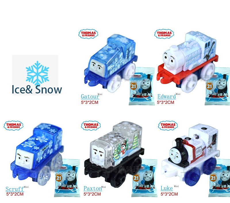 Thomas and Friends Mini Trains FCC92 Music Galaxy Ice&amp;snow Classic Series Unpacked Blind Box Optional Trains Children Toy: Ice Snow 5PCS