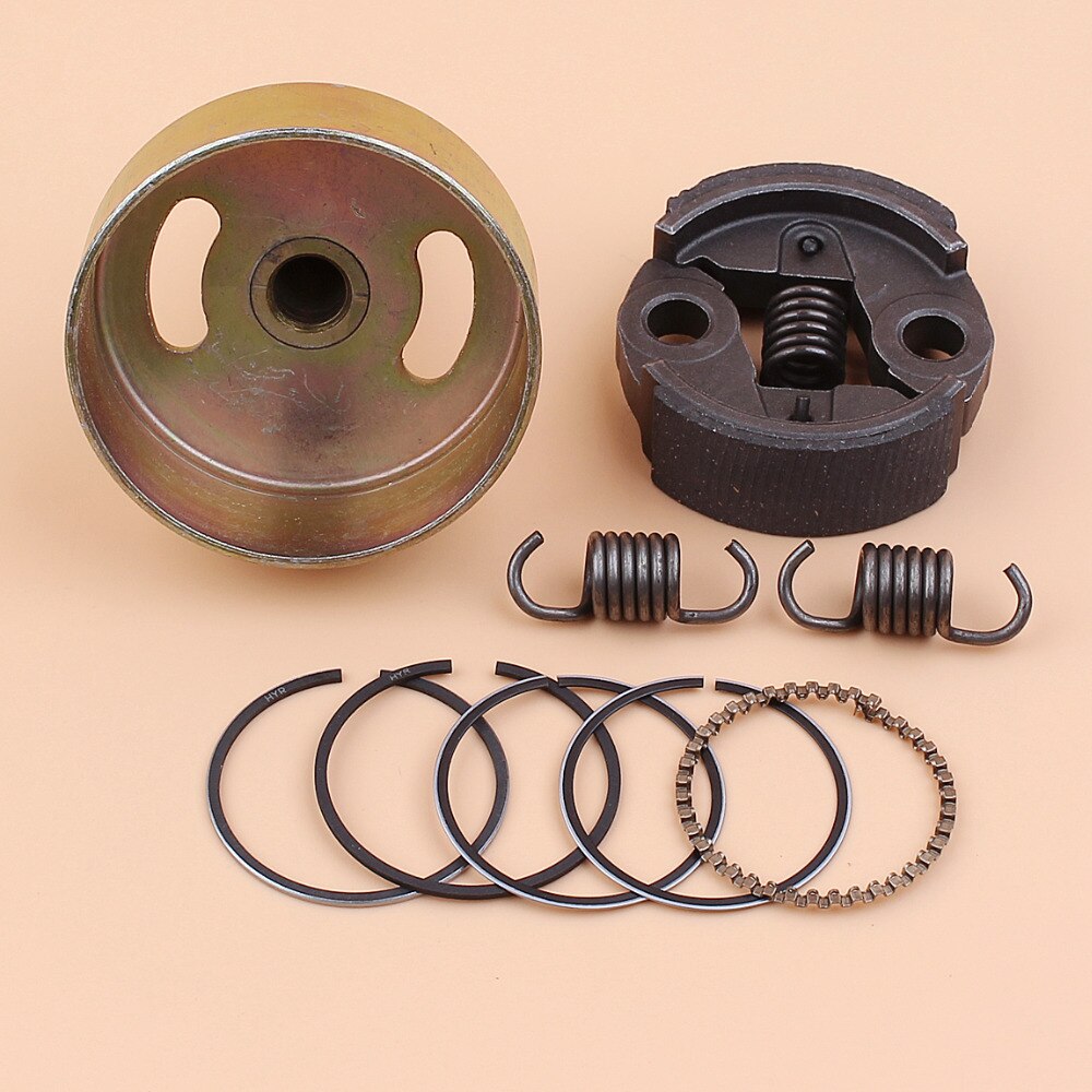 7 Tanden 7 T Clutch Drum Bell Pinion Lente & Zuigerveren Kit Voor Honda GX25 GX25N GX25NT GX25T HHT25S motor 4 Takt Trimmer