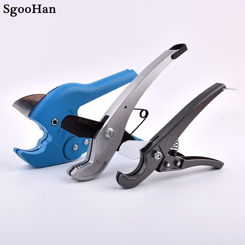PVC Pipe Cutter 16~40mm Aluminum Alloy Body Ratchet Scissors Steel Blade Up for Cutting Tube PVC/PPR Hose Cutting Hand Tools