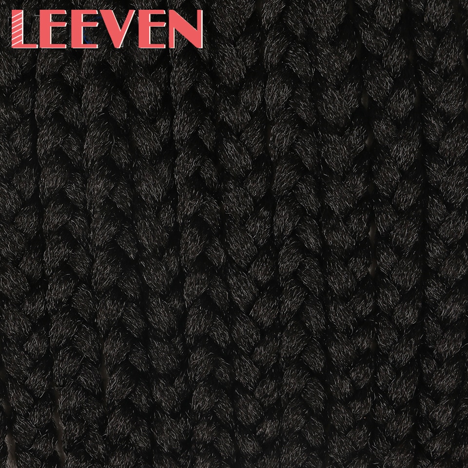 Leeven 3 S Kasten Zöpfe Häkeln haar Synthetische flechten Haar 14 ''12 stränge Schwarz Braun Twist Haar-erweiterungen 6 Stck