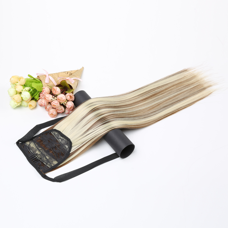 LISI HAIR Long Straight Clip In Tail False Hair Ponytail Hairpiece With Hairpins Synthetic Pony Tail Extensions: P1B/30