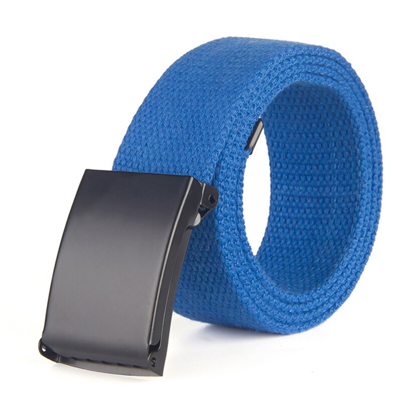 Ceinture en toile tissée à Double boucle | décontracté , ceinture tressée pour hommes, ceinture de taille,: B-blue