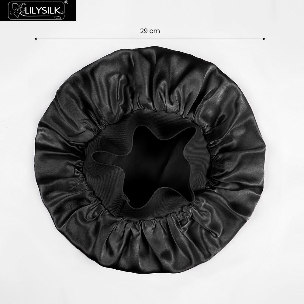 LilySilk-gorro de dormir de seda Natural, 19 momme, gorro de noche para dormir, talla única,